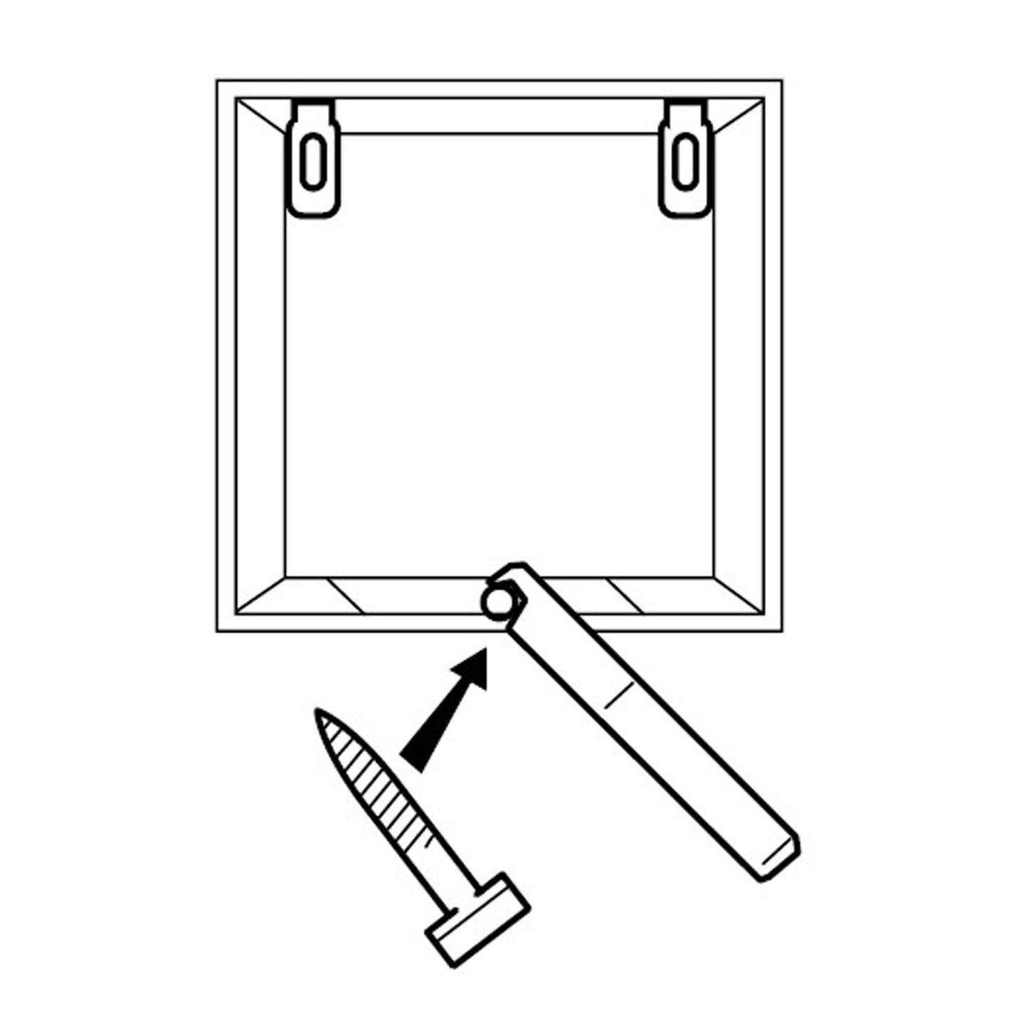 Antidiefstalset voor afbeelding in aluminium lijst