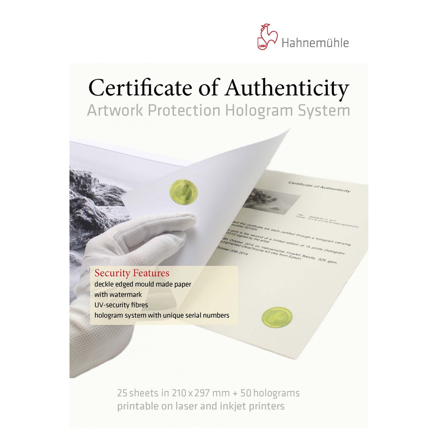 Hahnemühle Certificate of Authenticity A4