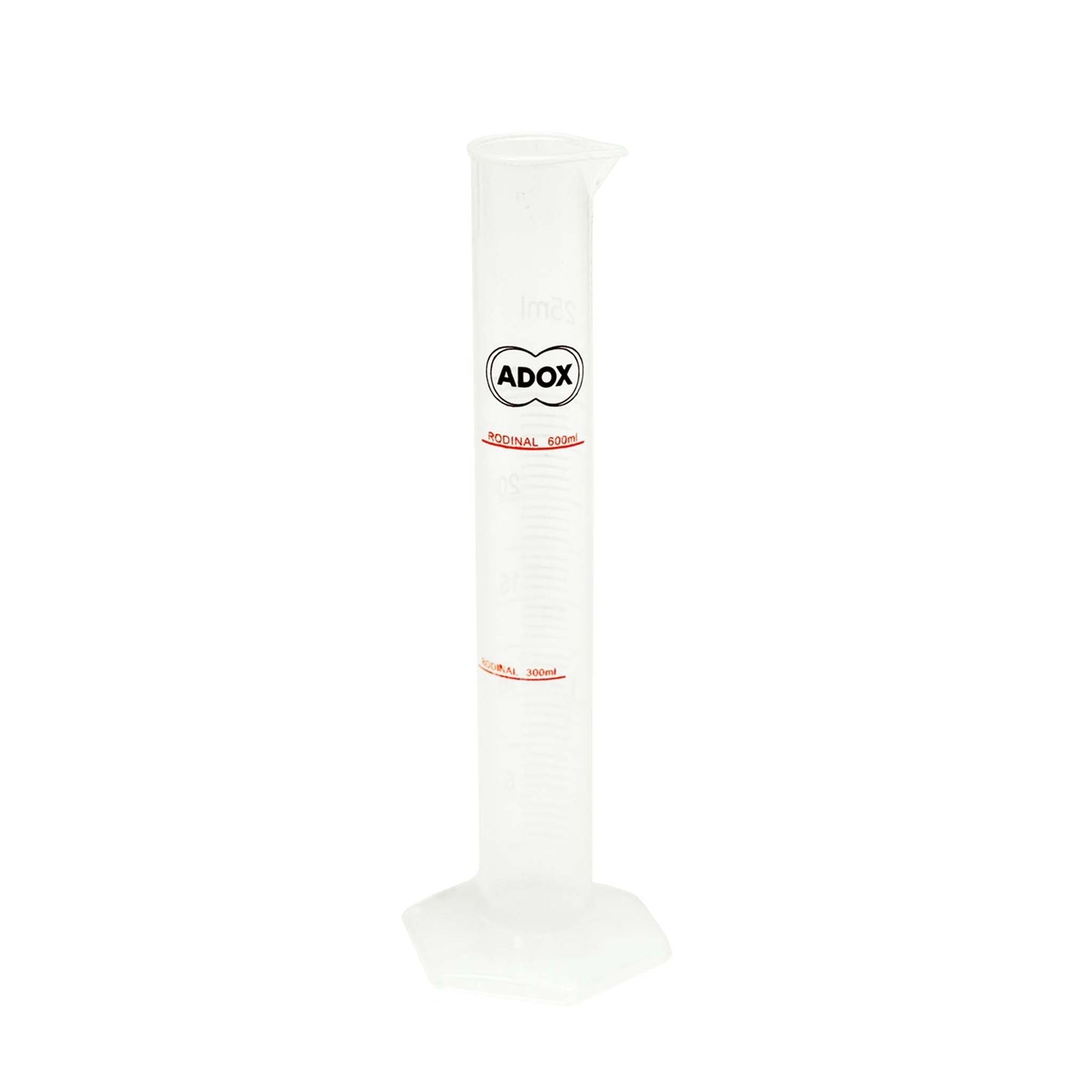 Adox maatcylinder 25ml met Rodinal aanduiding