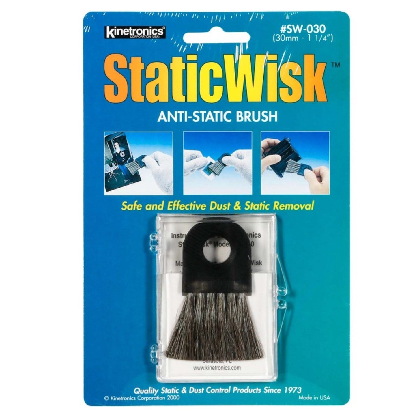 Kinetronics StaticWisk SW-030 30mm breed anti statische borstel