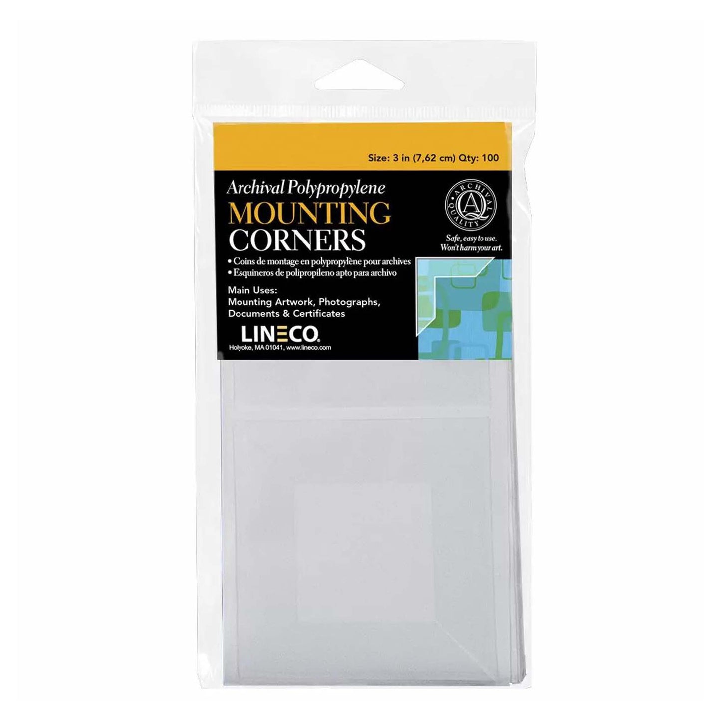 Lineco Inlijsthoekjes 76mm 100 stuks