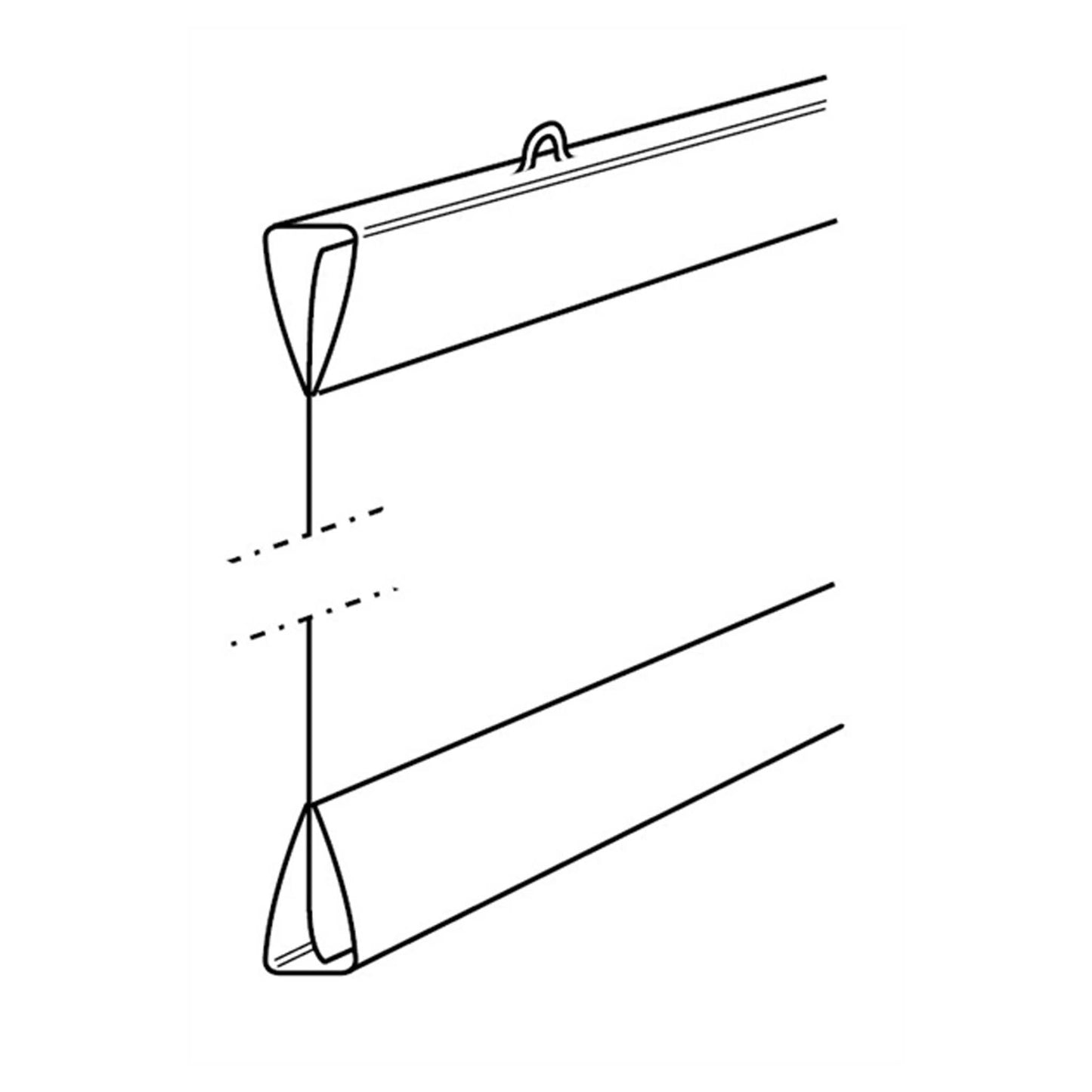 Posterstrips 1 set van 2 strips Kleur TRANSPARANT Lengte 100 cm