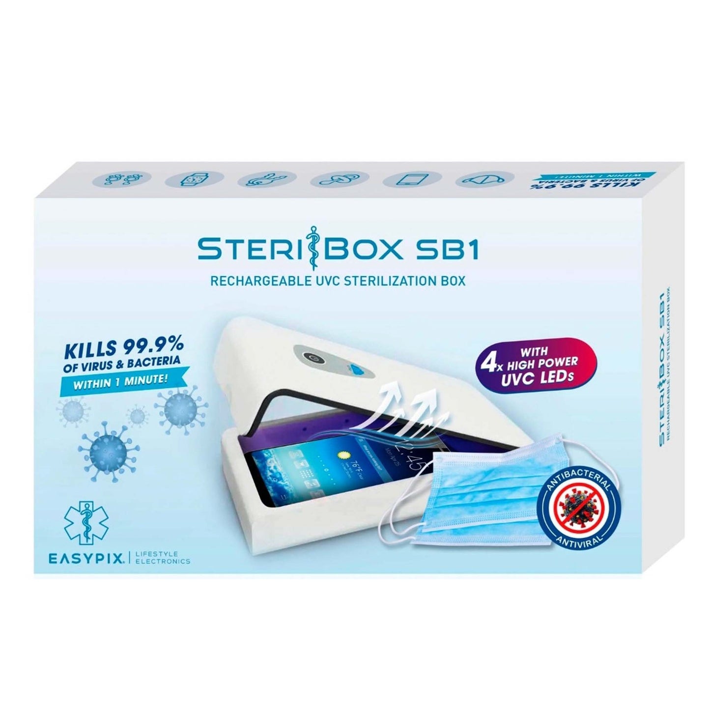 Easypix SteriBox SB1 UVC-desinfectiebox voor het steriliseren van kleine voorwerpen