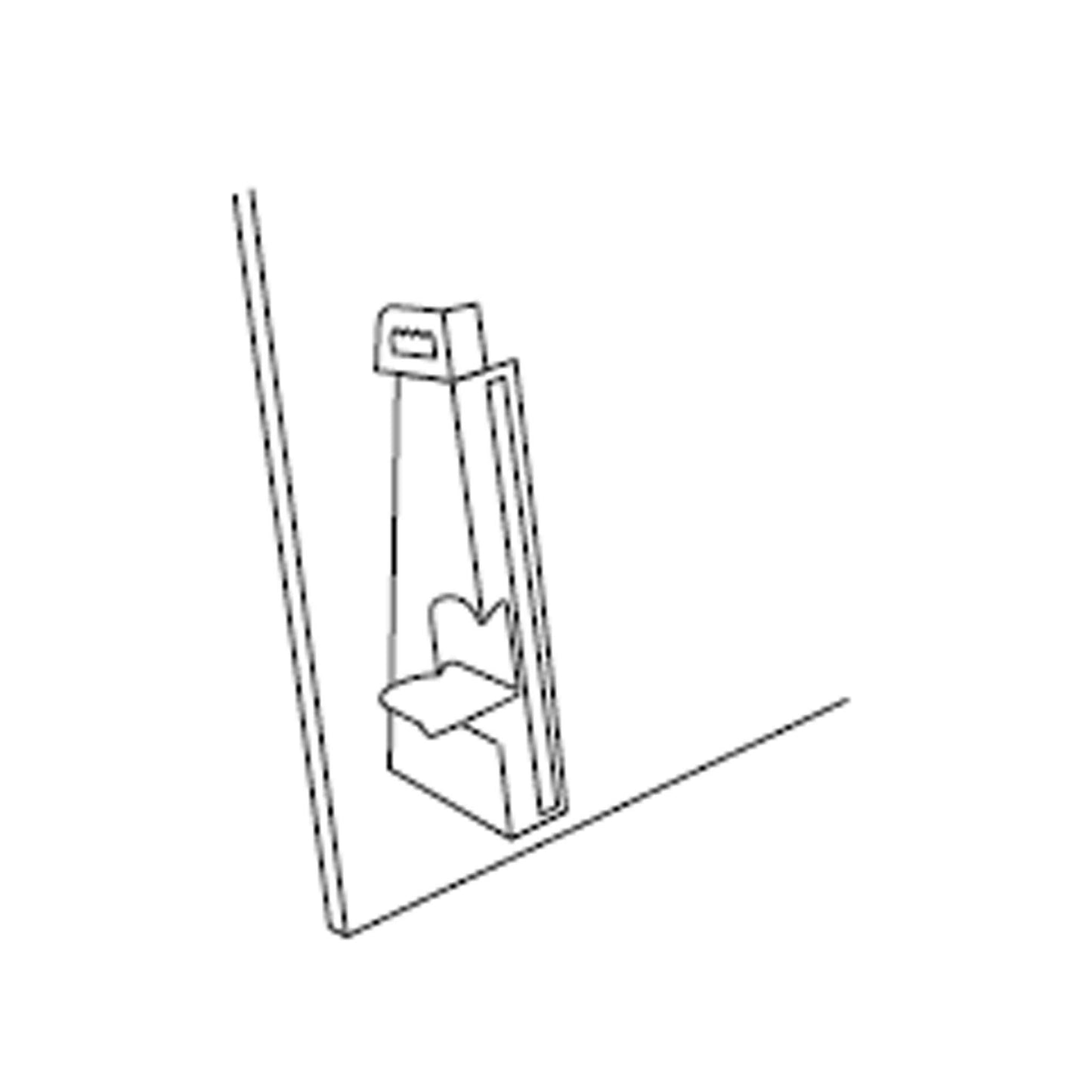 Kartonnen staander met zelfklevende strip 60 cm hoog 25 stuks