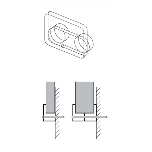 Glasplaatklem transparant kunststof. Dikte tot 4,0mm 100 stuks