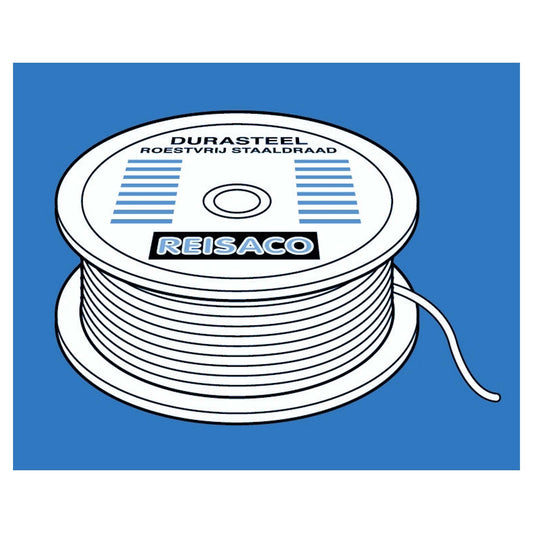 Durasteel Roestvrij Staaldraad 1,5mm dik, 56 mtr lang, max. draagkracht 45,4 kg