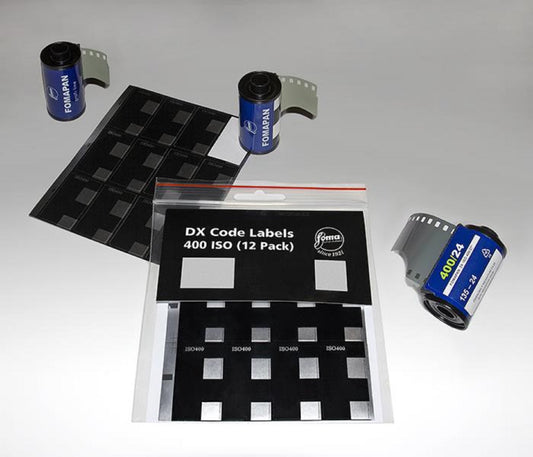 FOMA zelfklevende DX-codes, ISO 400 voor films in type 135 cassettes (verpakking van 12 stuks)