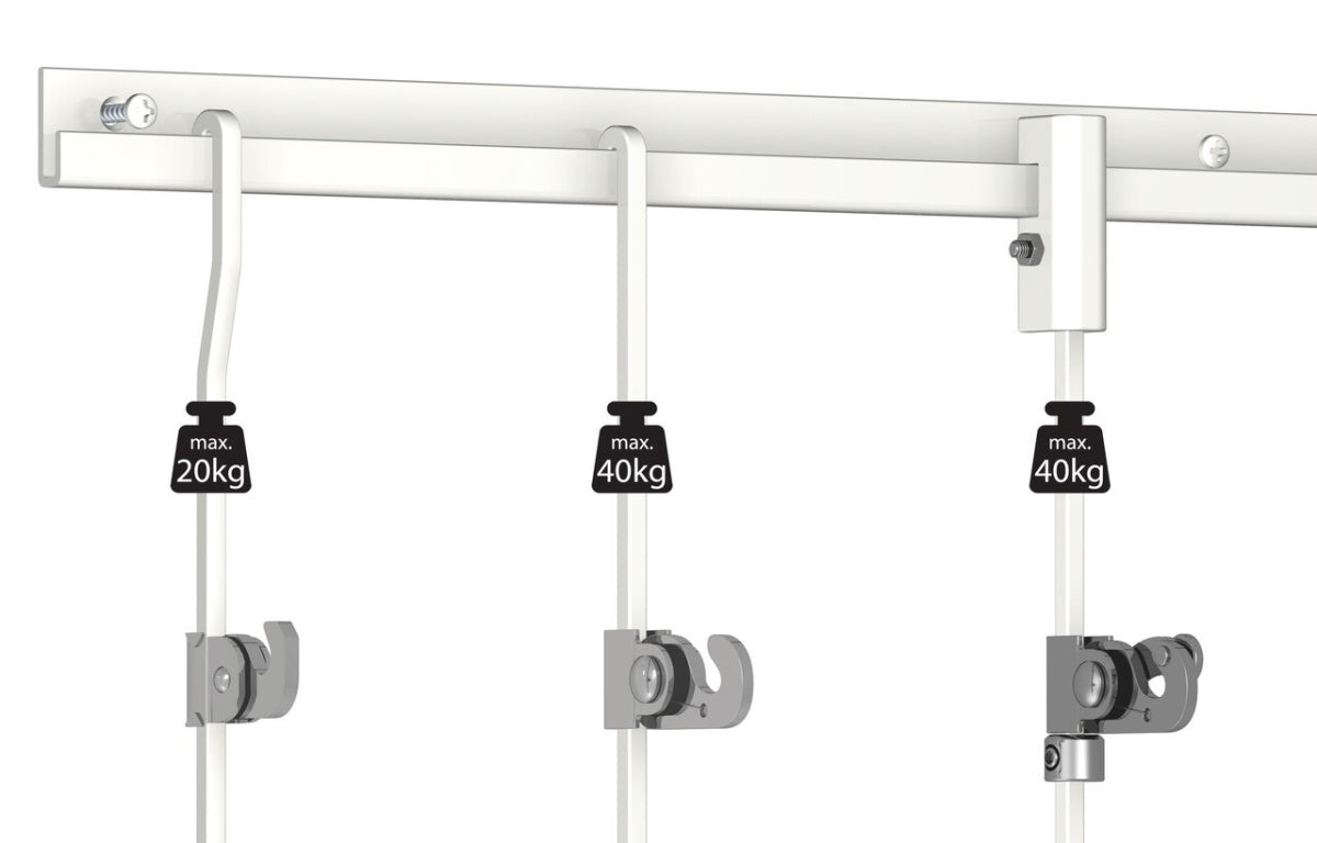ArtiTeq Classic Rail Plus Wit lengte 200 cm draagkracht 100 kg type 9.4318