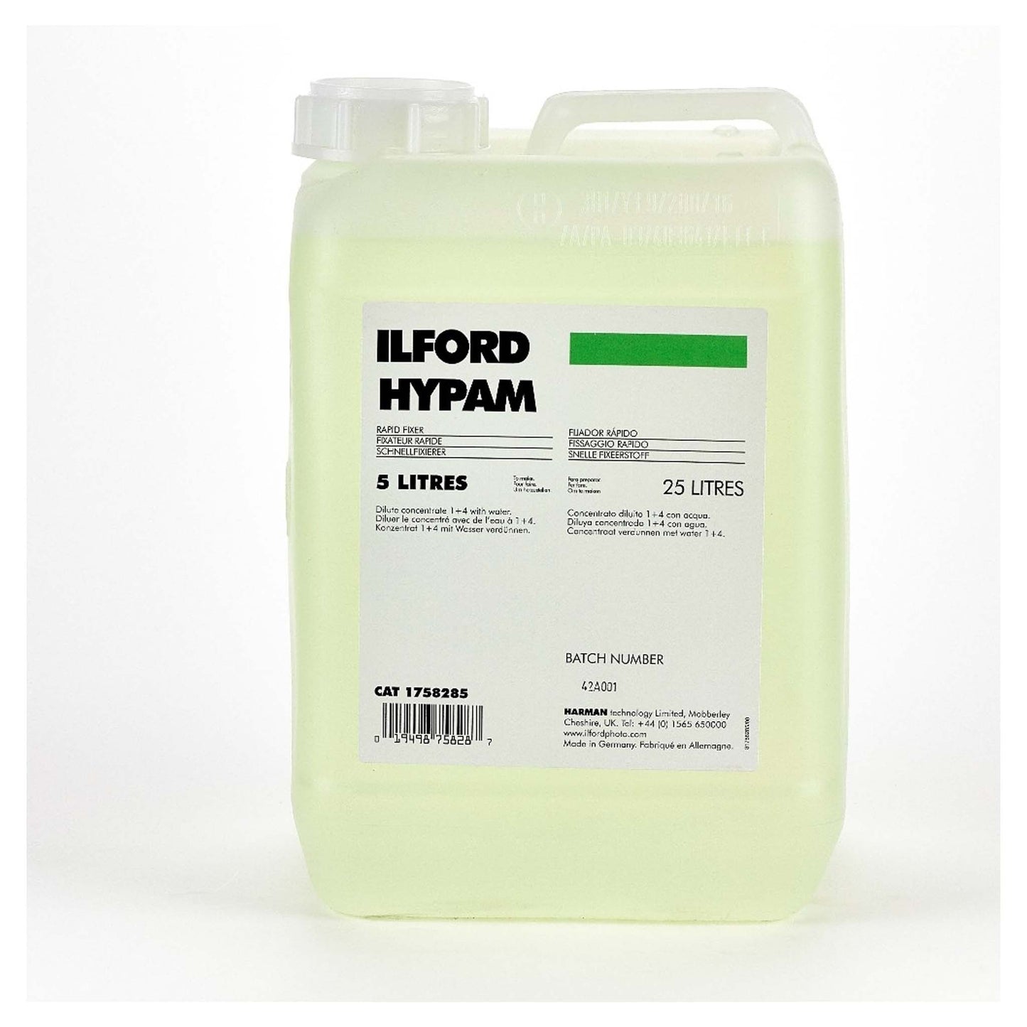 Ilford Hypam, 5 ltr. Fixeer voor films en papier