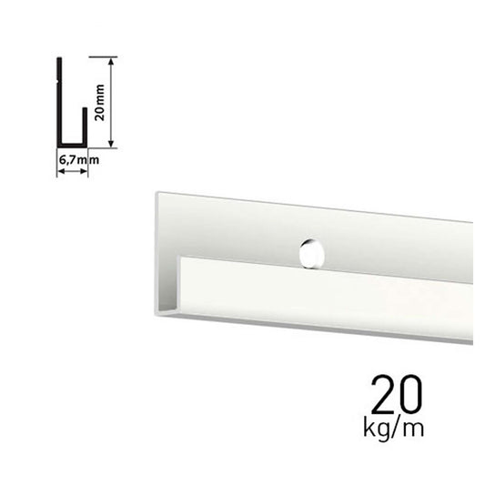 ArtiTeq Classic Rail Wit lengte 200 cm draagkracht 20 kg type 9.4307