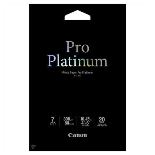 Canon PT-101 Pro Platinum Photo Paper High Gloss 10x15cm 20 vel 300gr.