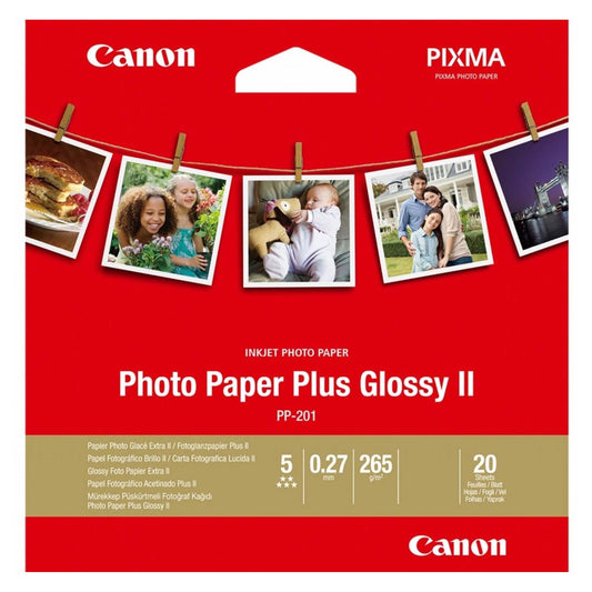 Canon PP-201 Photo Paper Plus Glossy II 8,9 x 8,9 cm 20 vel 265 g