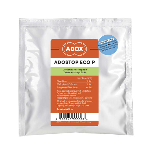 Adox Adostop Eco Poeder Stopbad voor 5000 ml reukloos met indicator