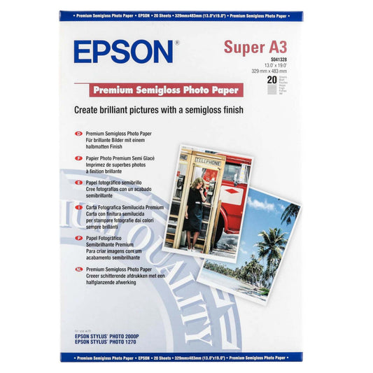 Epson Premium Semi-Gloss Photo Paper 251gr. A3+ 20 vel C13S041328