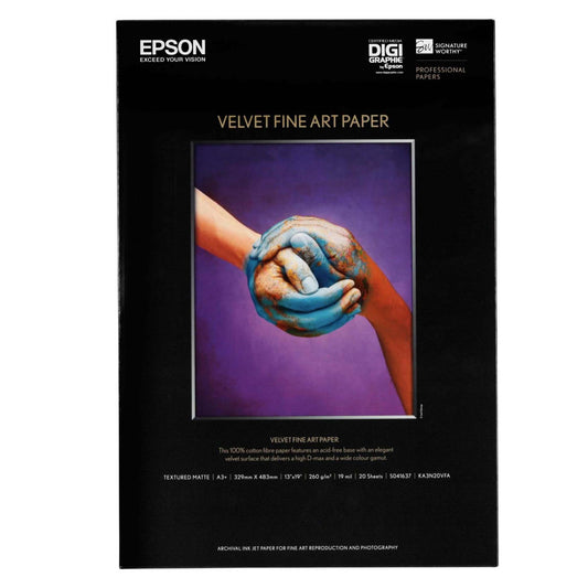 Epson Velvet Fine Art Paper  260gr.  A3+ 20 vel C13S041637