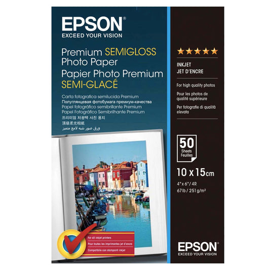 Epson Premium Semi-Gloss Photo Paper 255gr. 10x15 50 vel C13S041765