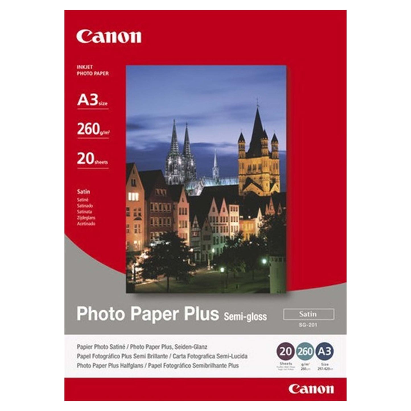 Canon SG-201 A3 Photo Paper Plus Semi-gloss, 20 sheets 260gr.