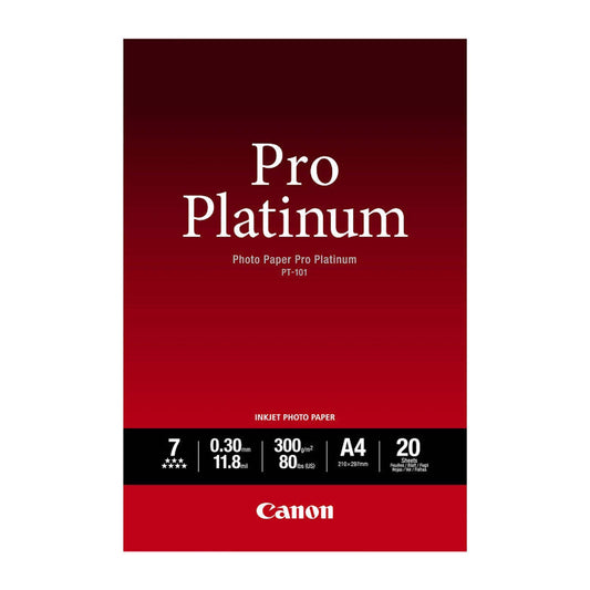 Canon PT-101 Pro Platinum Photo Paper High Gloss A4 20 vel 300gr.