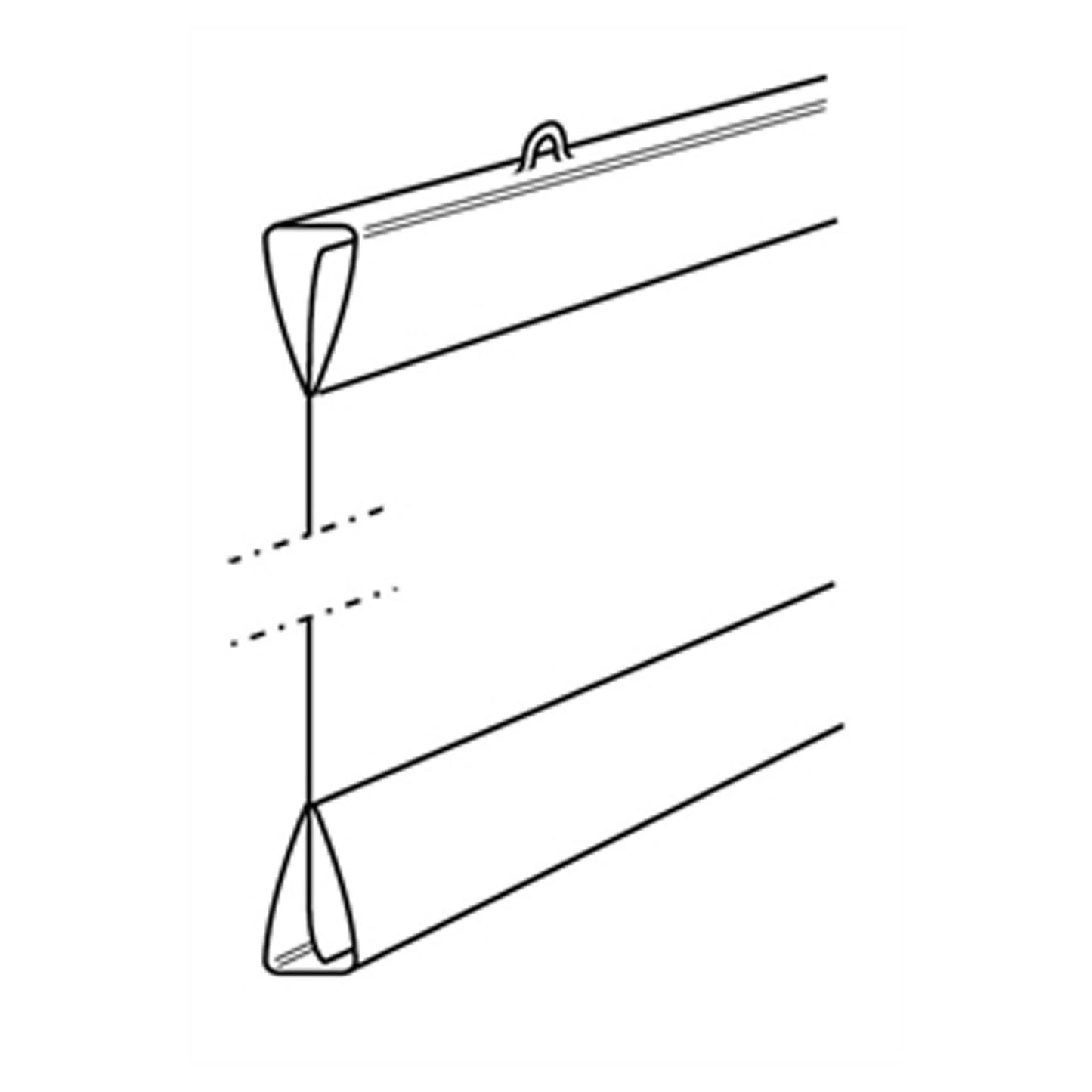 Posterstrips 1 set van 2 strips Kleur TRANSPARANT Lengte 40 cm
