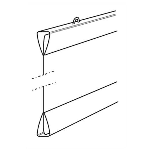 Posterstrips 1 set van 2 strips Kleur TRANSPARANT Lengte 40 cm