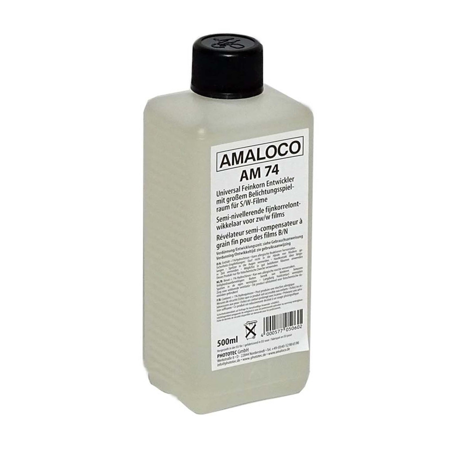Amaloco AM 74 fijnkorrel filmontwikkelaar 500ml.