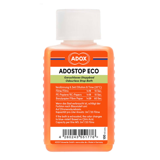 Adox Adostop Eco Stopbad 100 ml reukloos met indicator