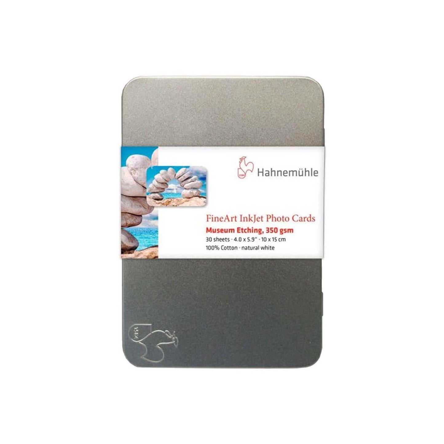 Hahnemuehle Museum Etching 350 gr Photo Cards 10x15cm 30 vel in metalen doosje