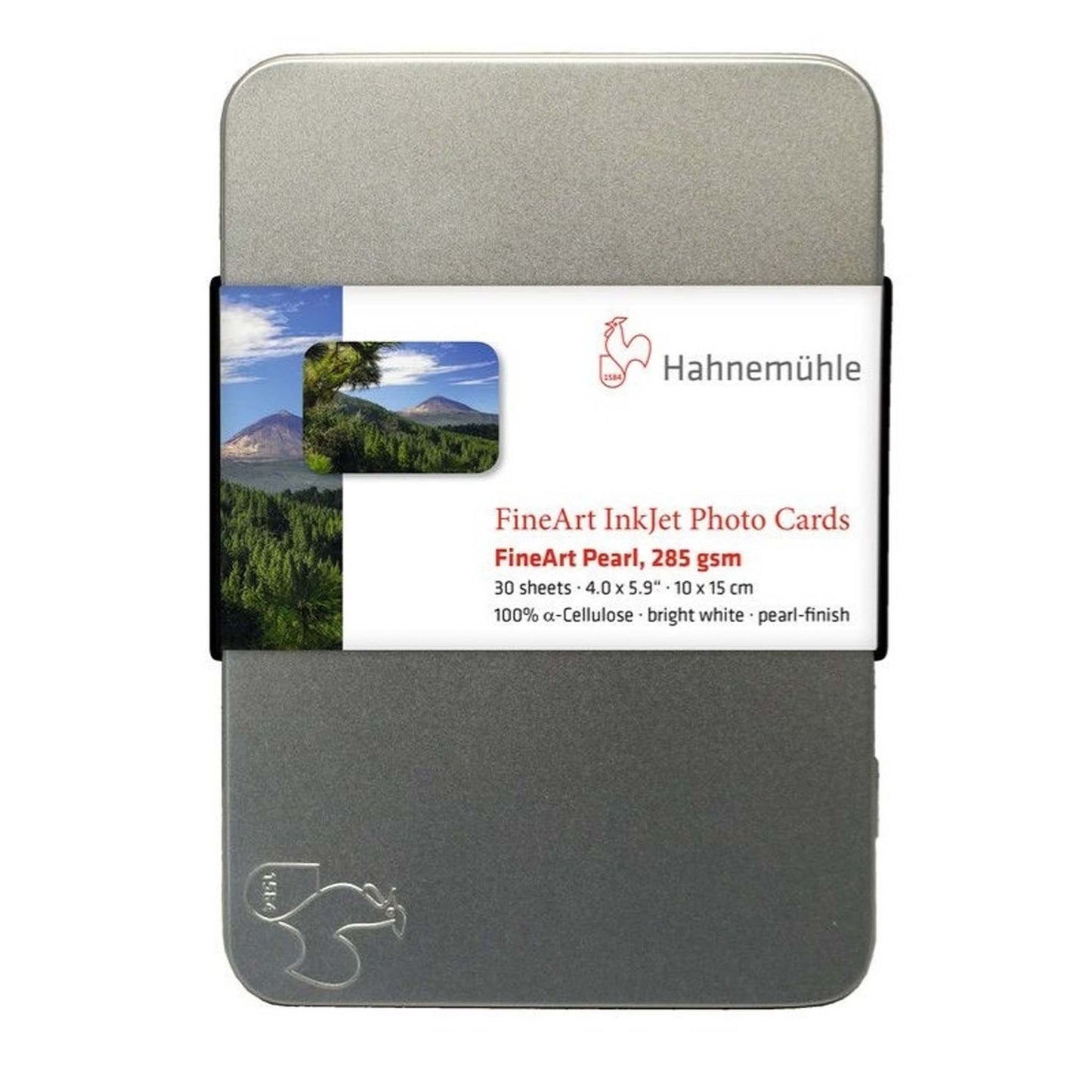 Hahnemuehle Fine Art Pearl 285gr Photo Cards 10x15cm 30 vel in metalen doosje