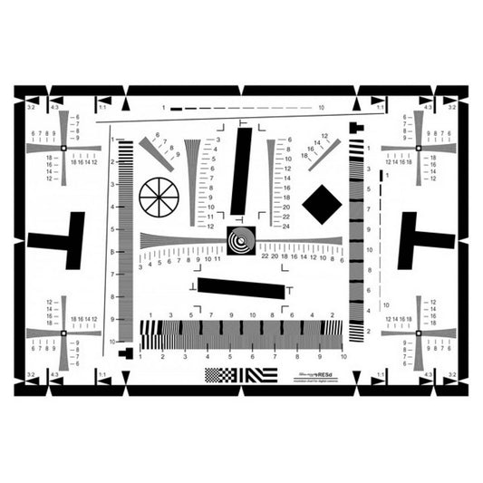 Testkaart voor het testen van scherpte en vertekening 32x47cm