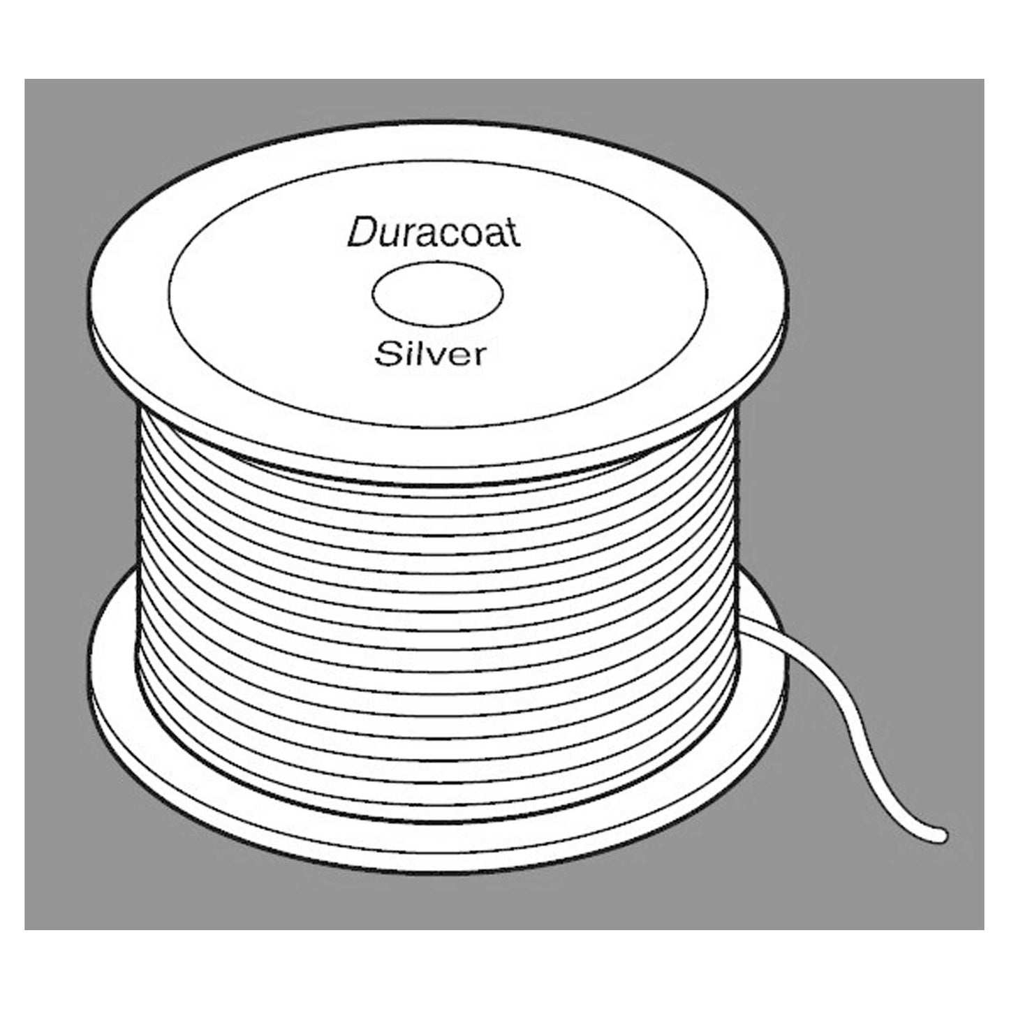 Duracoat-Silver Roestvrij Staaldraad 1,5mm dik 152 mtr lang