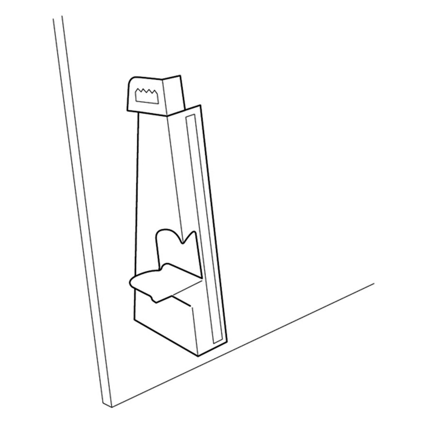Kartonnen staander met zelfklevende strip 39 cm hoog 25 stuks