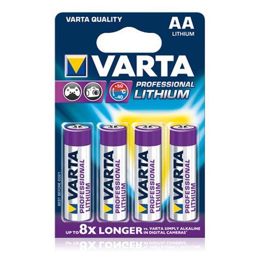 Varta Professional Lithium AA batterij 1,5 V 4 stuks verpakking