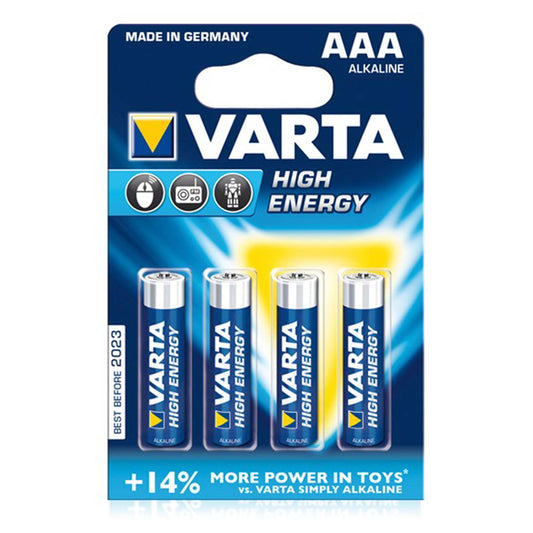 Varta High Energy Alkaline AAA-LR-03 1.5 V 4 stuks verpakking