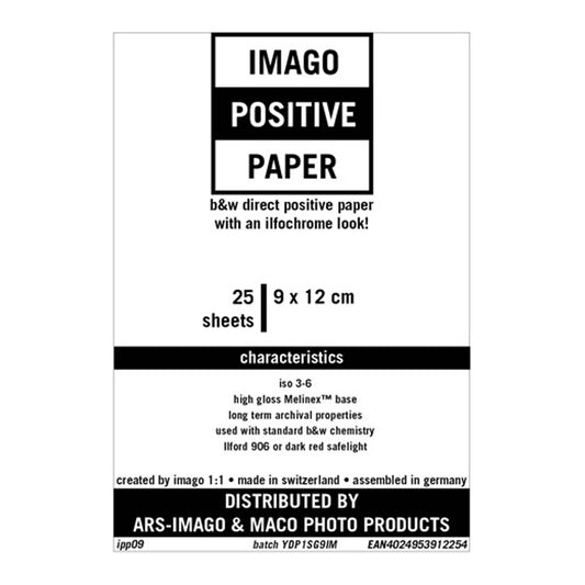 Imago Direct Positive Paper 9x12cm 25 vel Glans