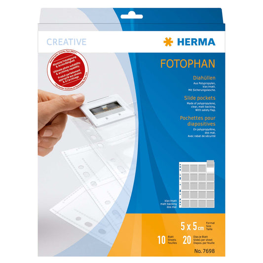 Herma kleinbeeld dia opbergbladen helder-mat 10 stuks Herma 7698