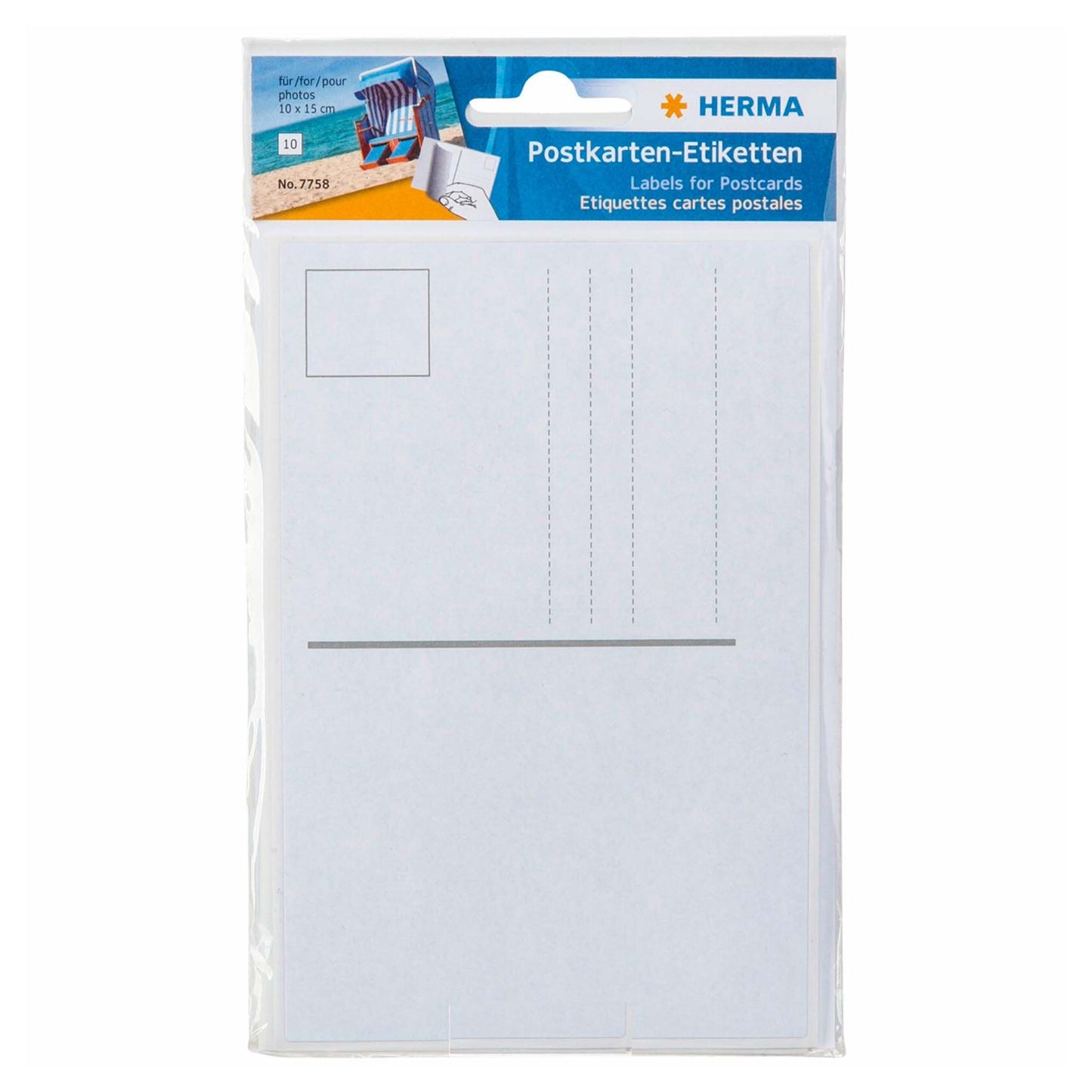 Herma Ansichtkaart Etiketten 7758