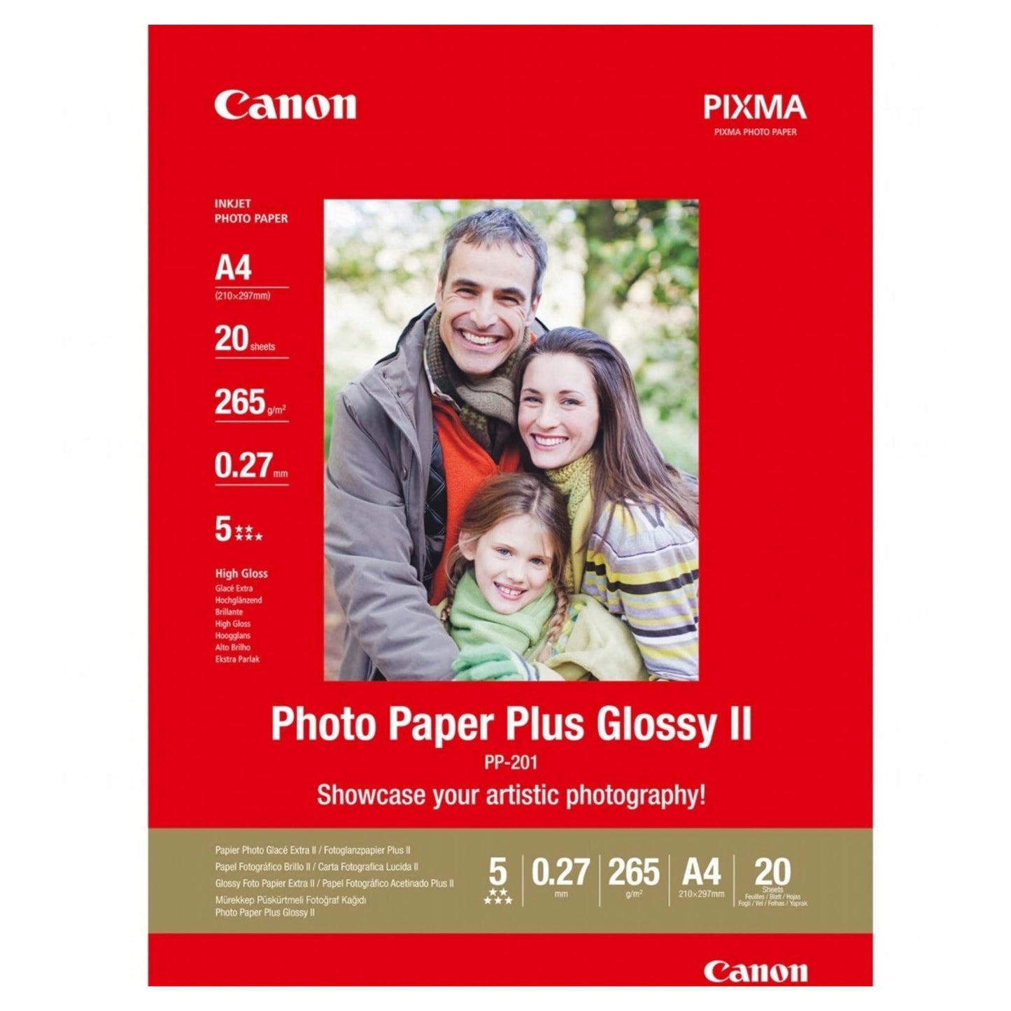 Canon PP-201 Photo Paper Plus II Glossy A4 20 vel 265 gr