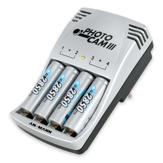 Ansmann AA NiMH accu 2850 mAh 4 stuks inclusief oplader PhotoCam III