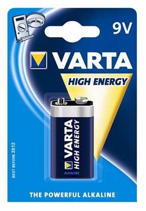 Afbeelding van Varta High Energy Alkaline 9V Block MN1604 art.nr. 77032
