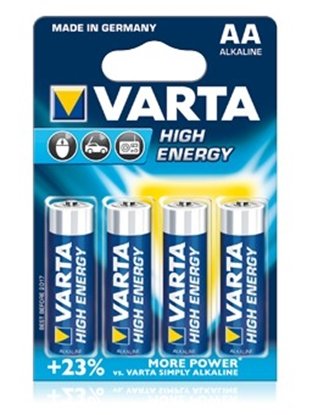 Afbeelding van Varta High Energy Alkaline AA 4 stuks verpakking art.nr. 2122580447