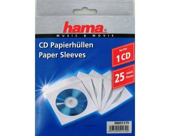 Afbeelding van Hama CD Paper Sleeves Wit 25 stuks 51179 art.nr. 54787