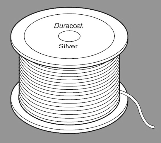 Duracoat-Silver Roestvrij Staaldraad 1,9mm dik 84 mtr lang