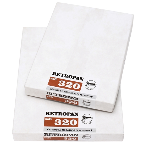 Foma Retropan Soft 320 vlakfilm zwartwit 4x5 inch 25 vel