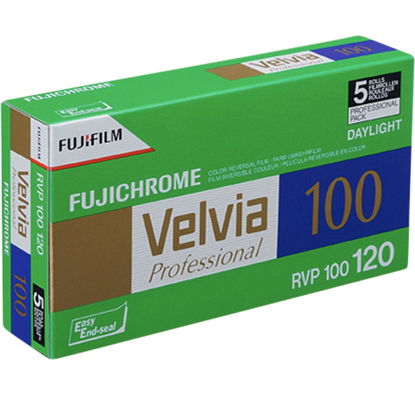  Fuji Fujichrome Velvia RVP 100 120 5 PACK