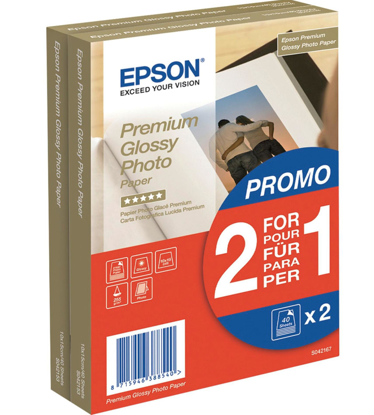 Epson Premium Glossy Photo Paper 10x15 2 x 40 vel C13S042167 