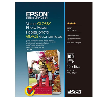 Epson Value Glossy Photo Paper 183gr. 10x15cm 100 vel C13S400039