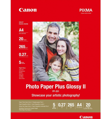 Canon Photo Paper Plus II PP-201 Gloss 20 vel A4 265 gr